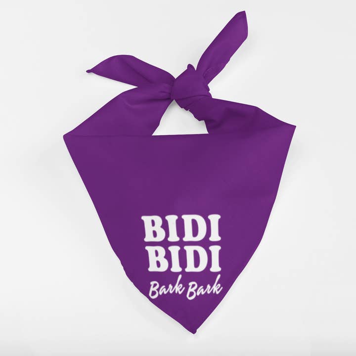 Bidi Bidi Bark Bark Dog Bandana for wholesale by Que Rico T-Shirt Co.