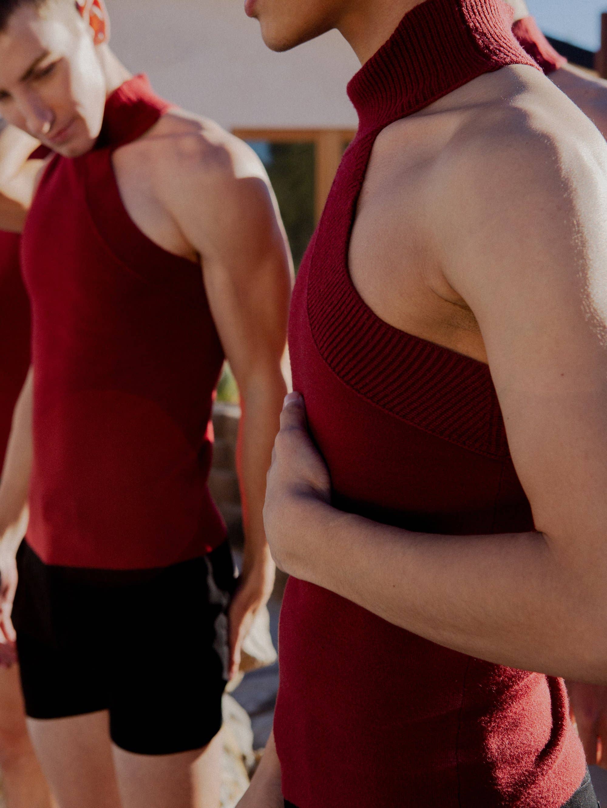 FANG - Wholesale Knit Top - Women's - Asymmetrical Turtleneck Knit Tank4