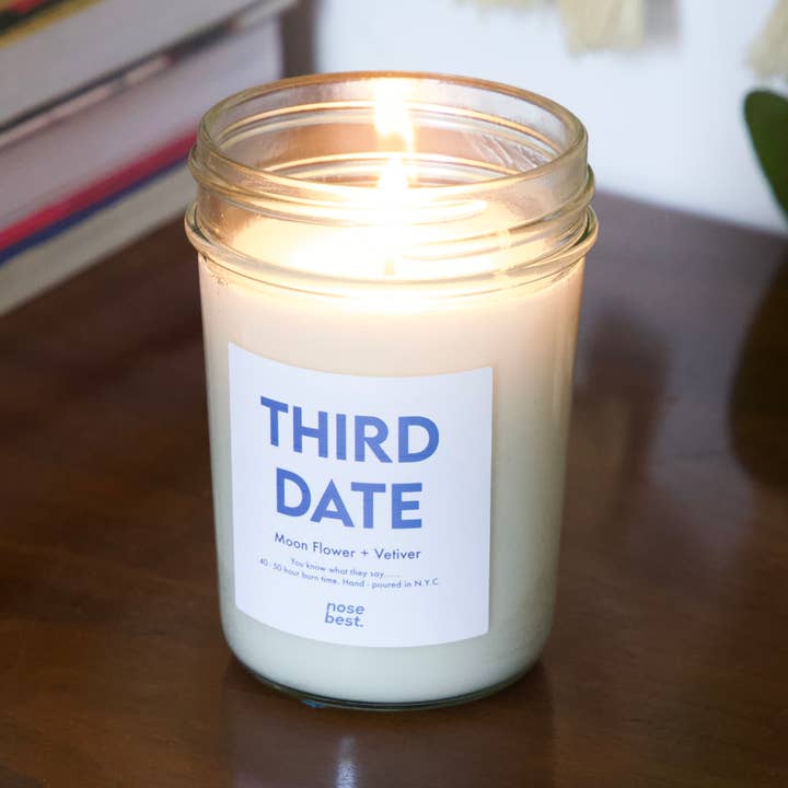 Nose Best Candles - Wholesale Jar/Filled Candle - Third Date - Moon Flower & Vetiver Soy Candle5