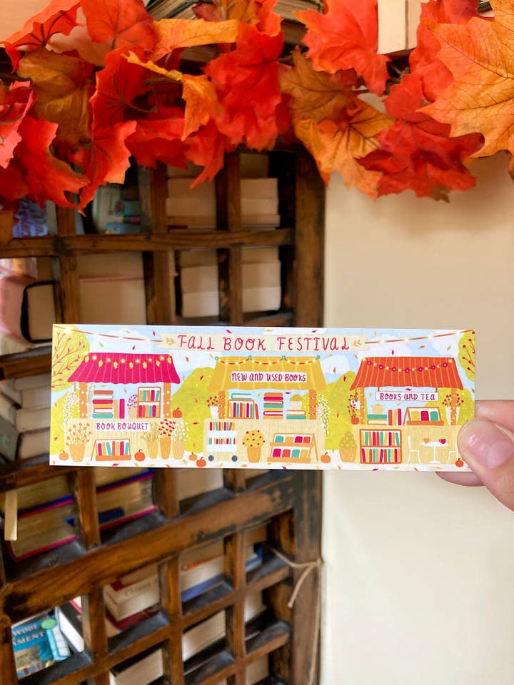 Fall Book Festival Bookmark for wholesale by Tales and Pages Shop