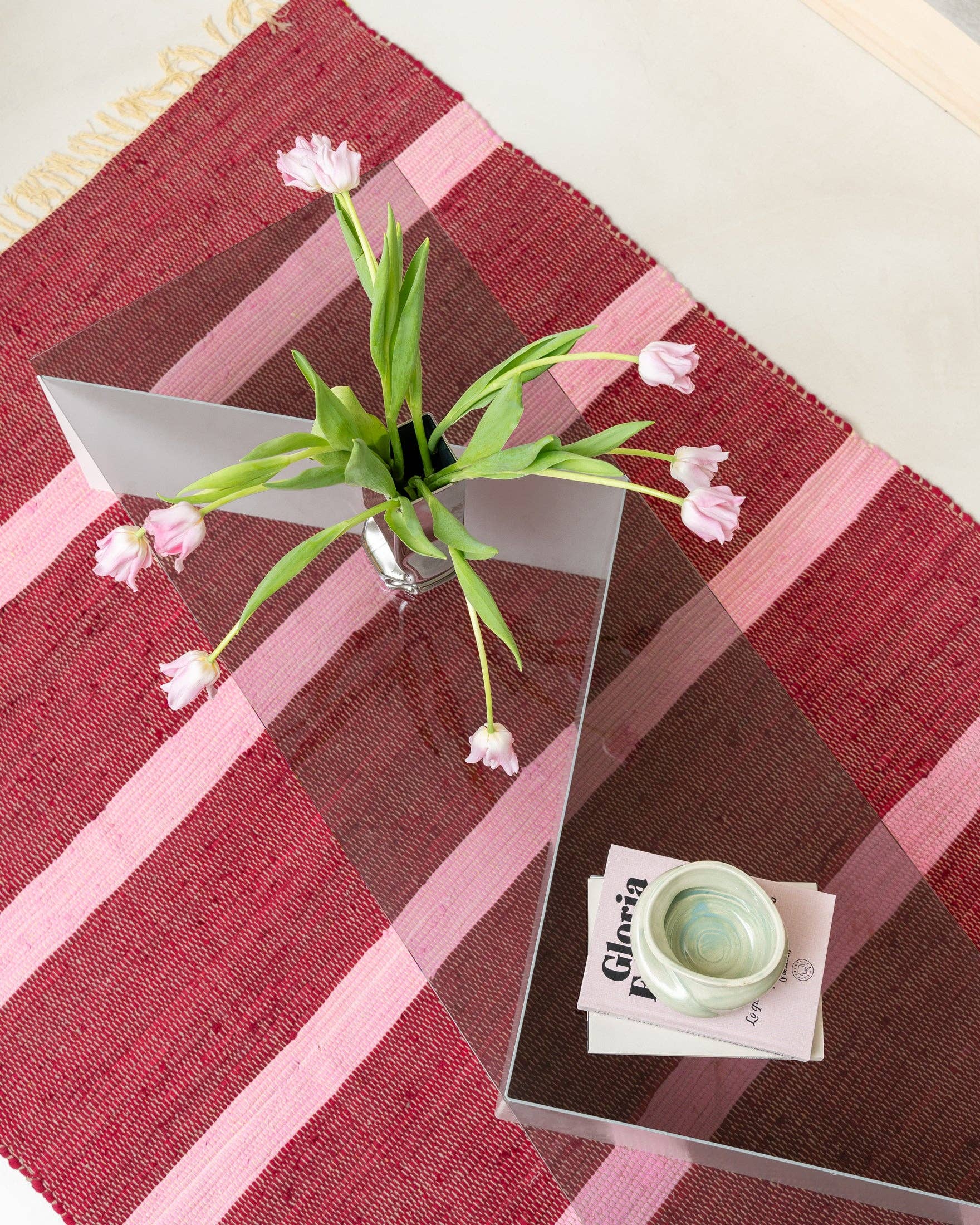 Tarta Gelatina - Venta al por mayor Alfombra pequeña - Alfombra reciclada artesanal11