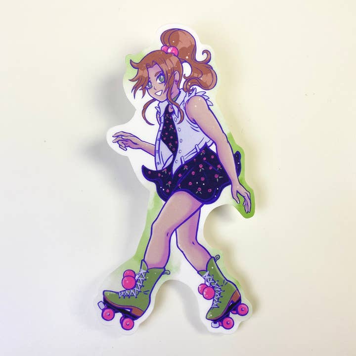 Skater Scout - Sailor Jupiter Roller Skater Sticker for wholesale by Live Flashy or Die
