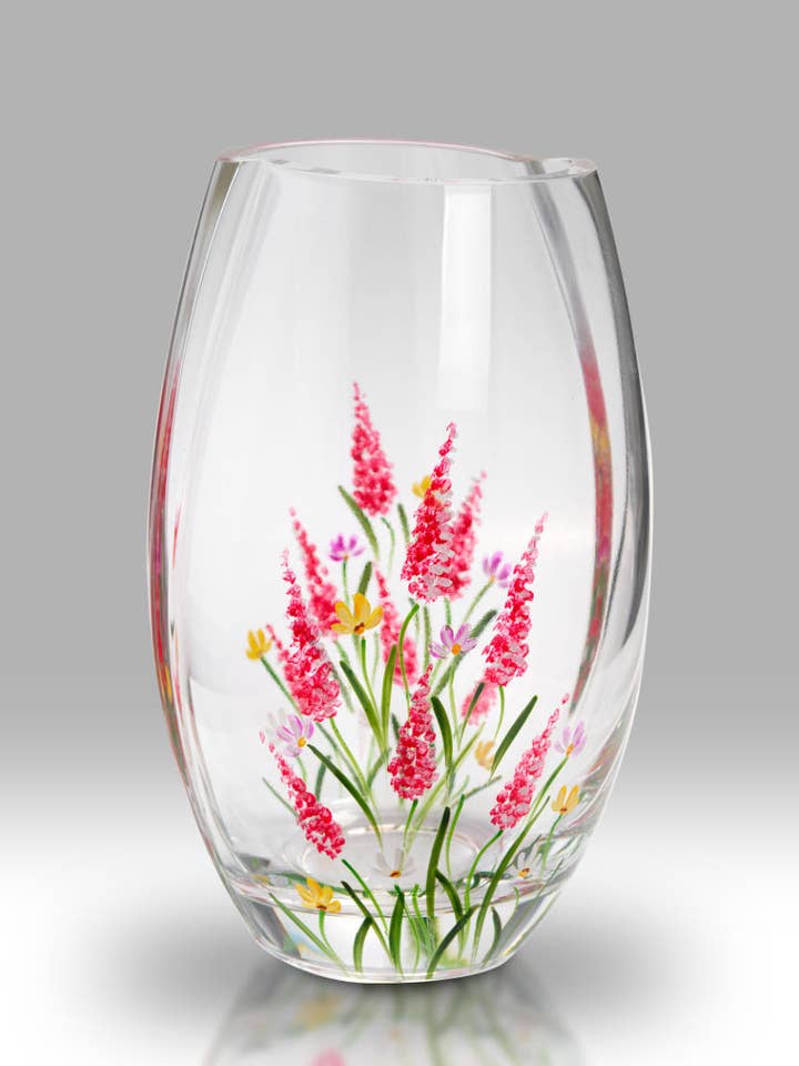 Cerise Elysian 20 cm Round Vase - 2295-22 for wholesale by Nobile Glassware Ltd.