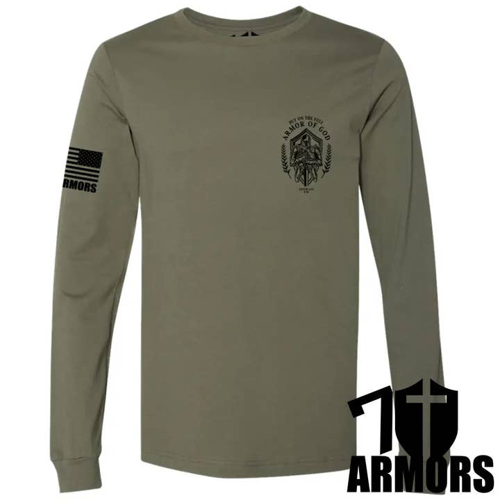 7 ARMORS APPAREL - Wholesale Screen Printed T-Shirt - Men's - FULL ARMOR OF GOD LONG SLEEVE5
