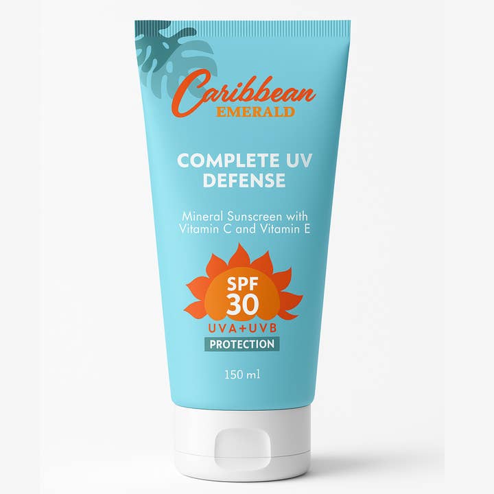 Écran solaire minéral avec vitamines C et E SPF 30 - Formule légère et sans danger pour les récifs pour la vente par Caribbean Emerald