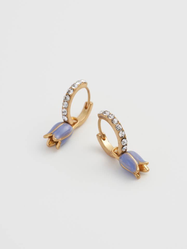 US & EU ONLY - Bluebell Charm Huggie Earrings for wholesale by Fable England