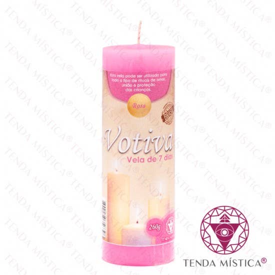 Bougie votive rose pour la vente par Tenda Mística