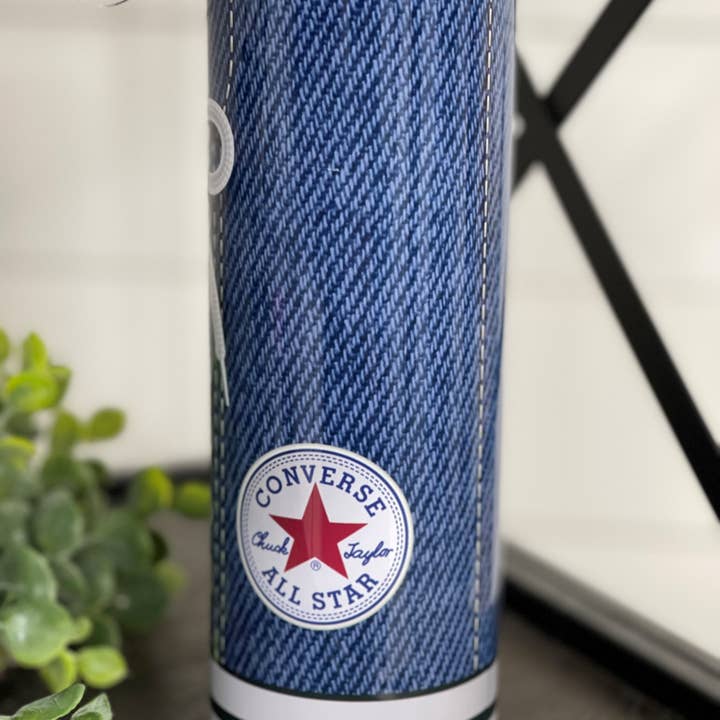 CMD Wholesale - Wholesale Insulated Mug/Tumbler - Denim Blue Converse 20oz Skinny Tumbler3