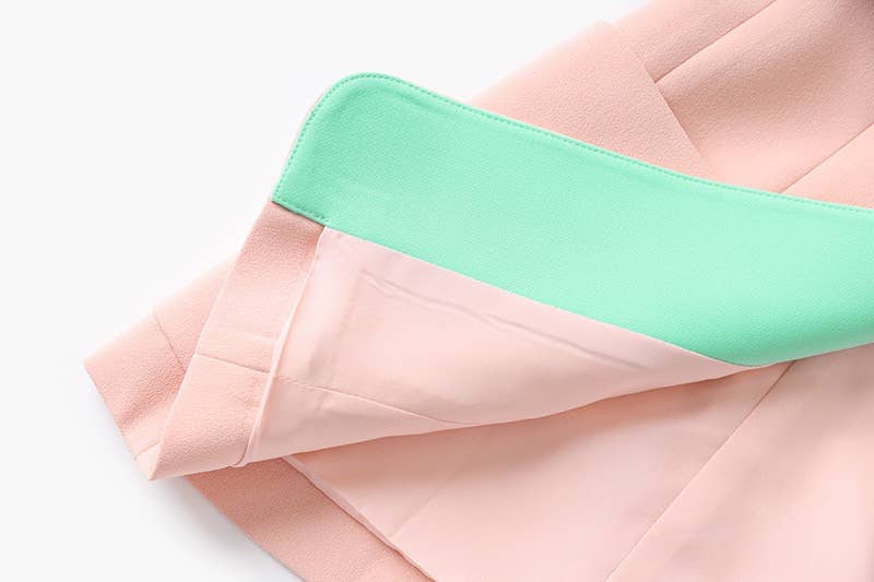 Lyserød BL8-6L Chic Pink 3/4 ærmet jakke med kontrastsøm for engroshandel på Faire10