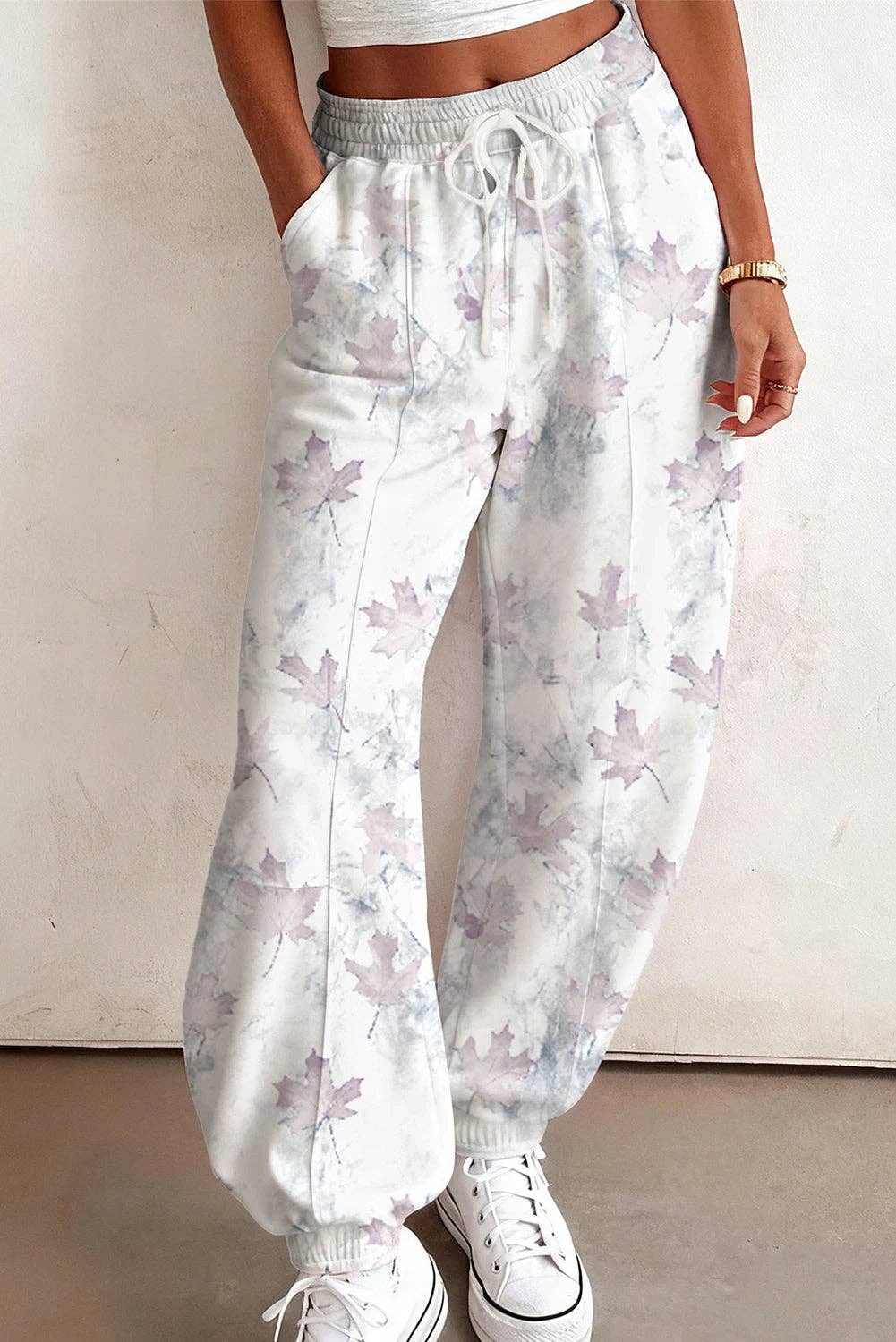 Lovesoft - Wholesale Lounge Sweatpants/Joggers - Women's - Beige Camo Print Baggy Drawstring Jogger Sweatpants8