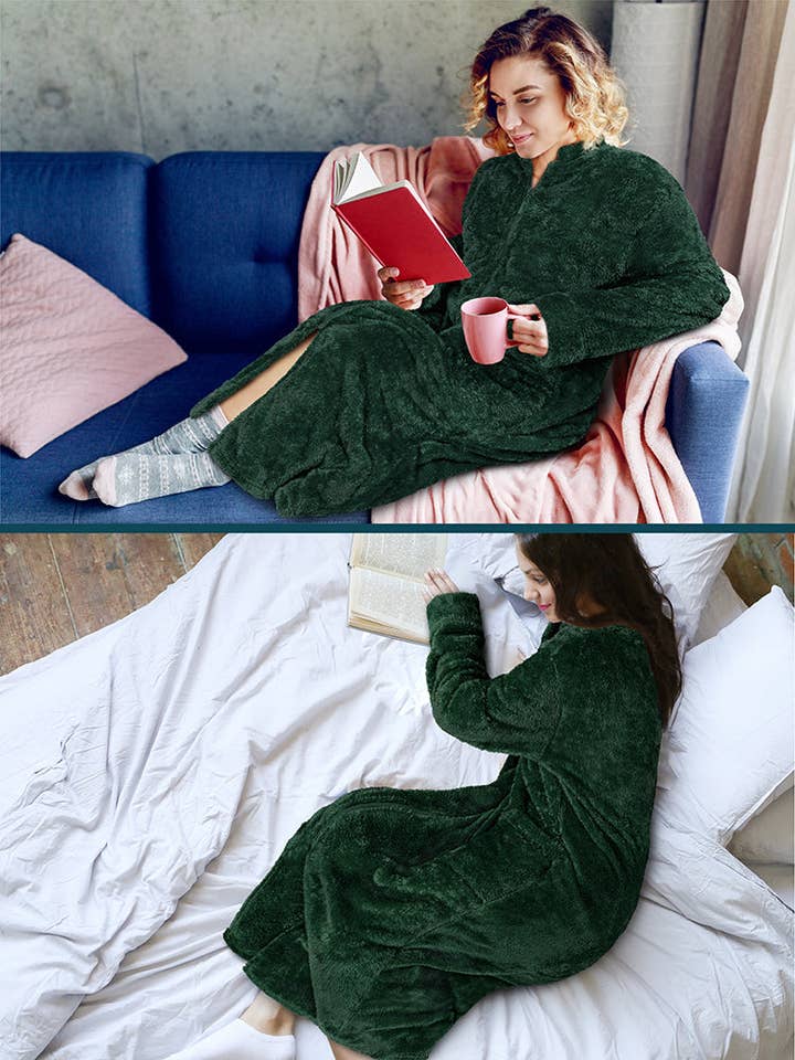 Pavilia - Wholesale Robe - Women's - Women's Sherpa Housecoat Zipper Robe41