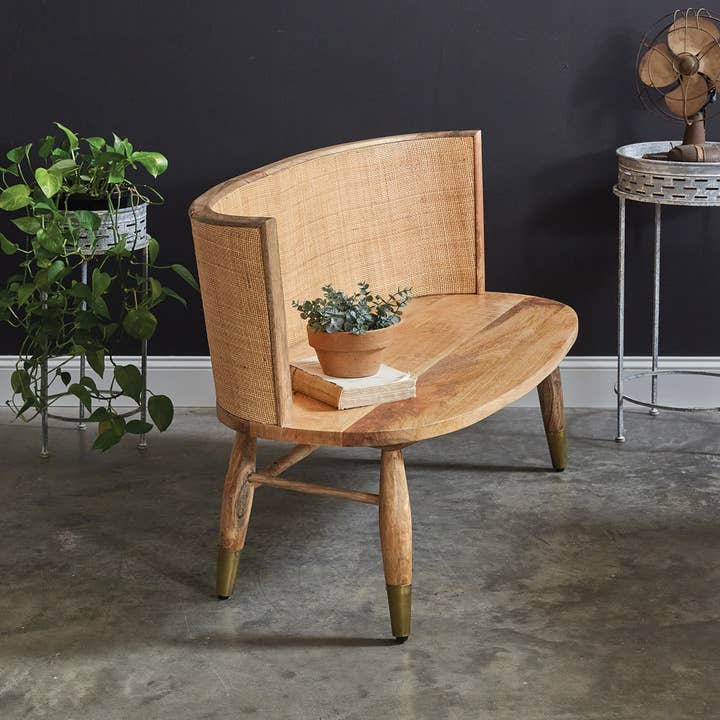 CTW Home Collection - Wholesale Bench - Ingram Cane Back Bench