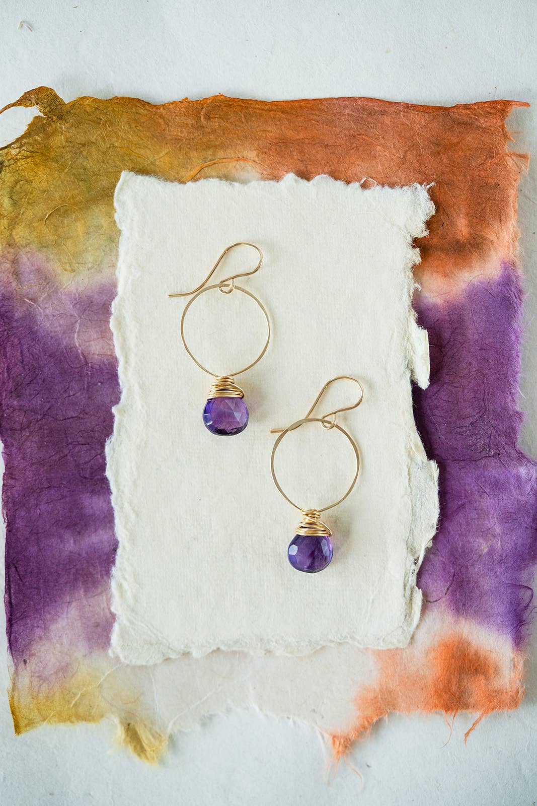 Bella Vita Jewelry - Wholesale Dangle Earrings - Pantone Earrings | Megan Hoop and Natural Stone Earrings0