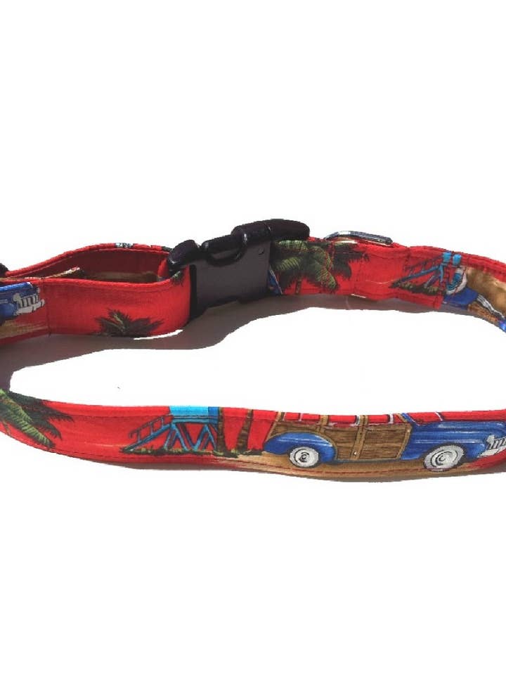 Hawaiiansk stof justerbar hundehalsbånd - „Malie“ for engroshandel hos Dog Gone Hawaiian