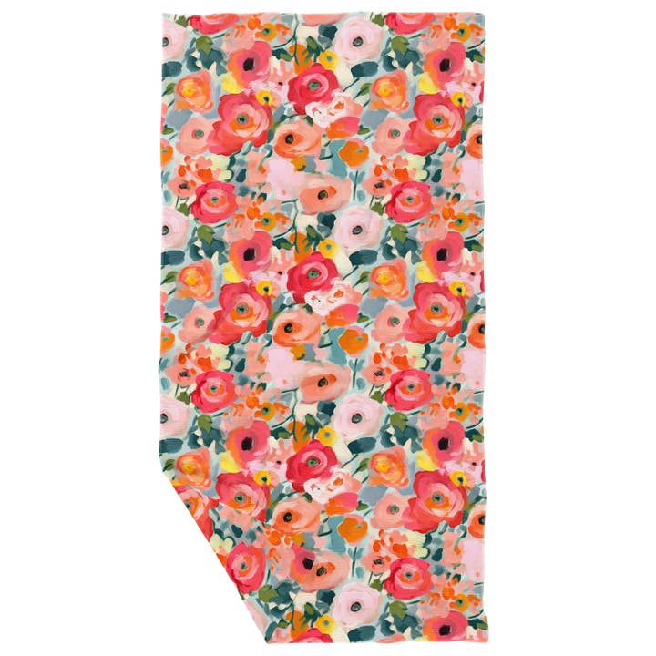 Field of Poppies Double Sided Recycled Waffle Dish Towel for wholesale by June Apothicarie