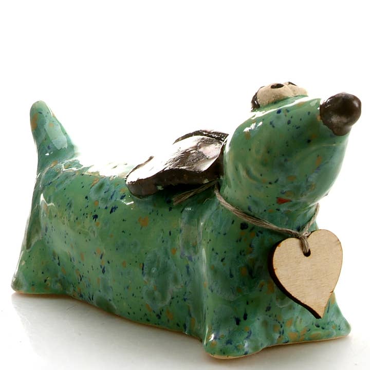 Handmade Ceramic Figurine Dachshund | Various Colours for wholesale by Enigma Supplies