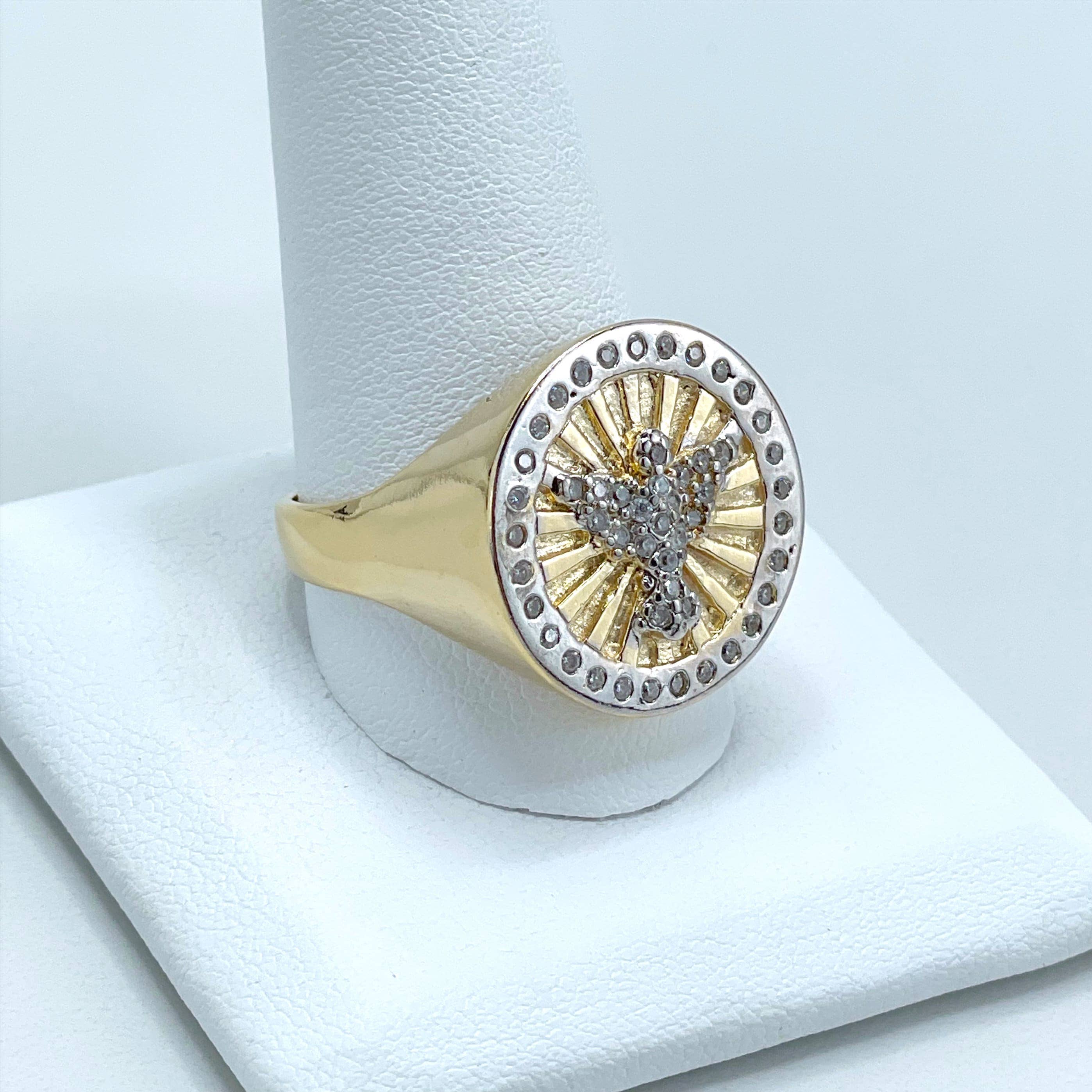 DIJU Jewelry - Vendita all'ingrosso  - Anello da uomo in oro 18k riempito con micro zirconia cubica e uccello in argento riempito, forniture per gioielli all'ingrosso0