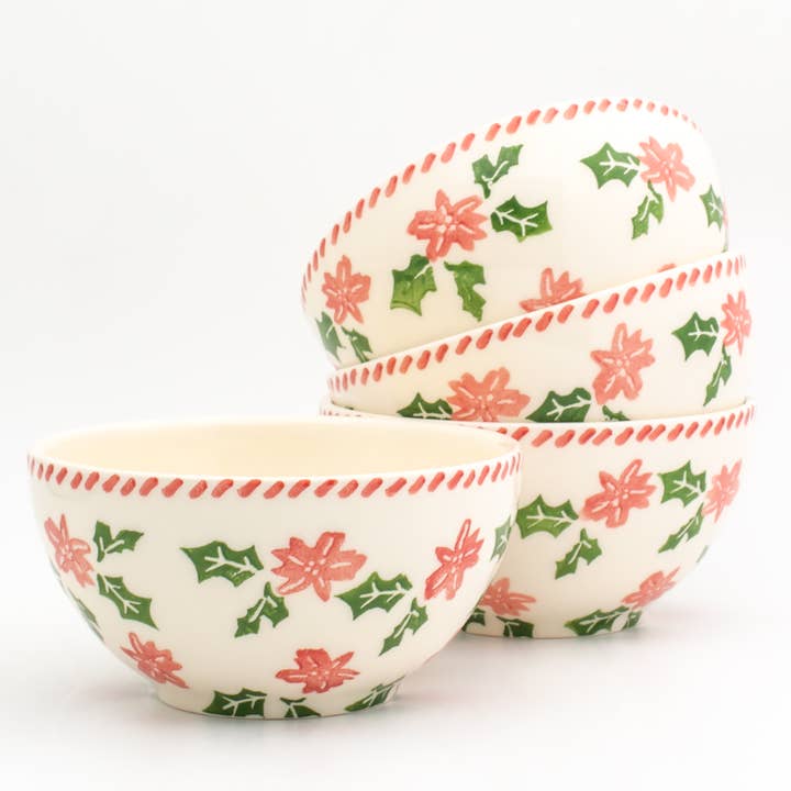 Natal Portuguese Ceramic Cereal Bowls, Set of 4 for wholesale by Euro Ceramica Home | ClayBarn