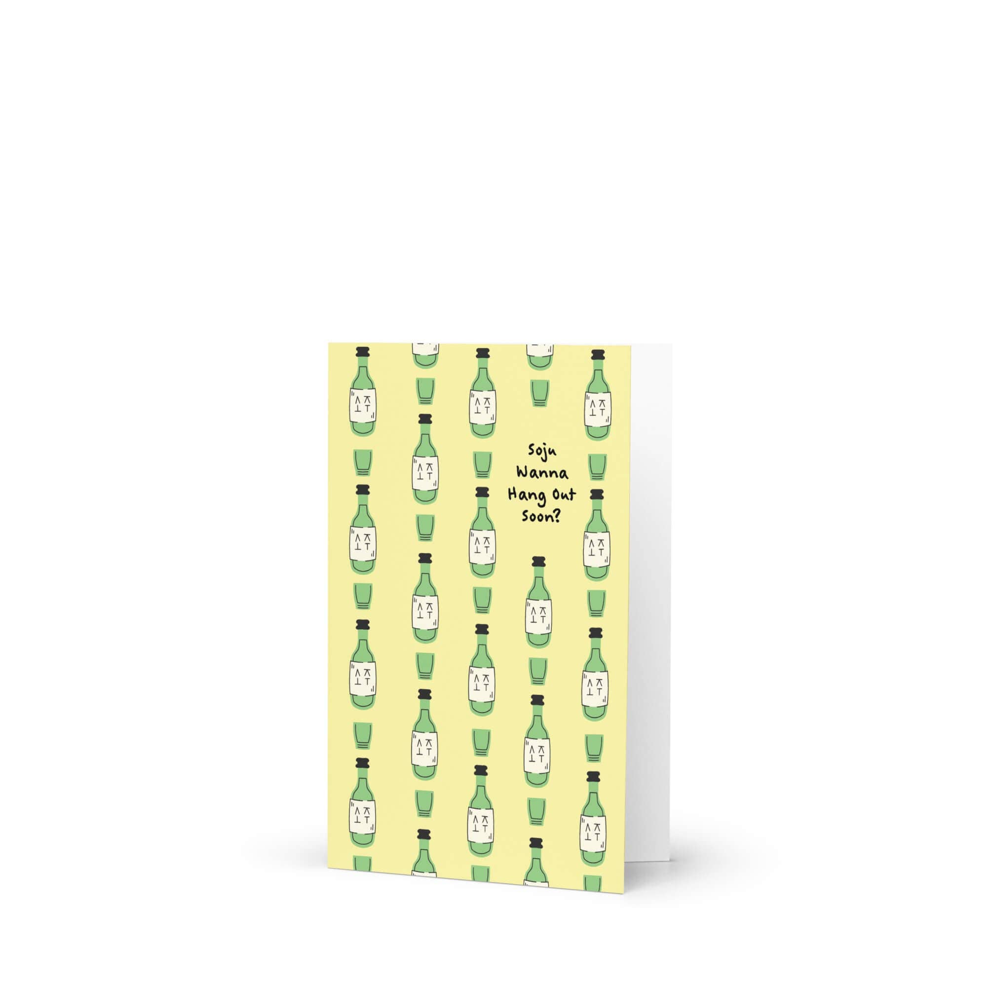 Cute Asian Cards - Wholesale Friendship Card - Soju Wanna Hang Out | Korean Alcohol Spirit Drinking Friends Asian Card6