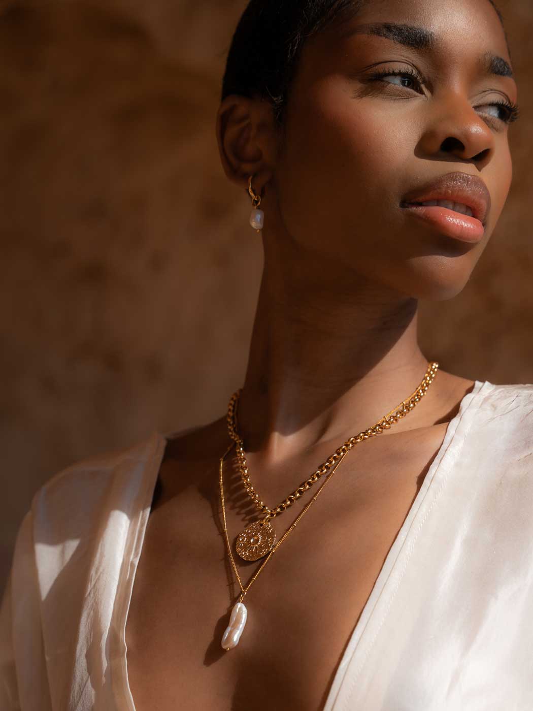 Formation Co. Jewellery - Vendita all'ingrosso Orecchini pendenti - CERCHI GAIA PEARL1