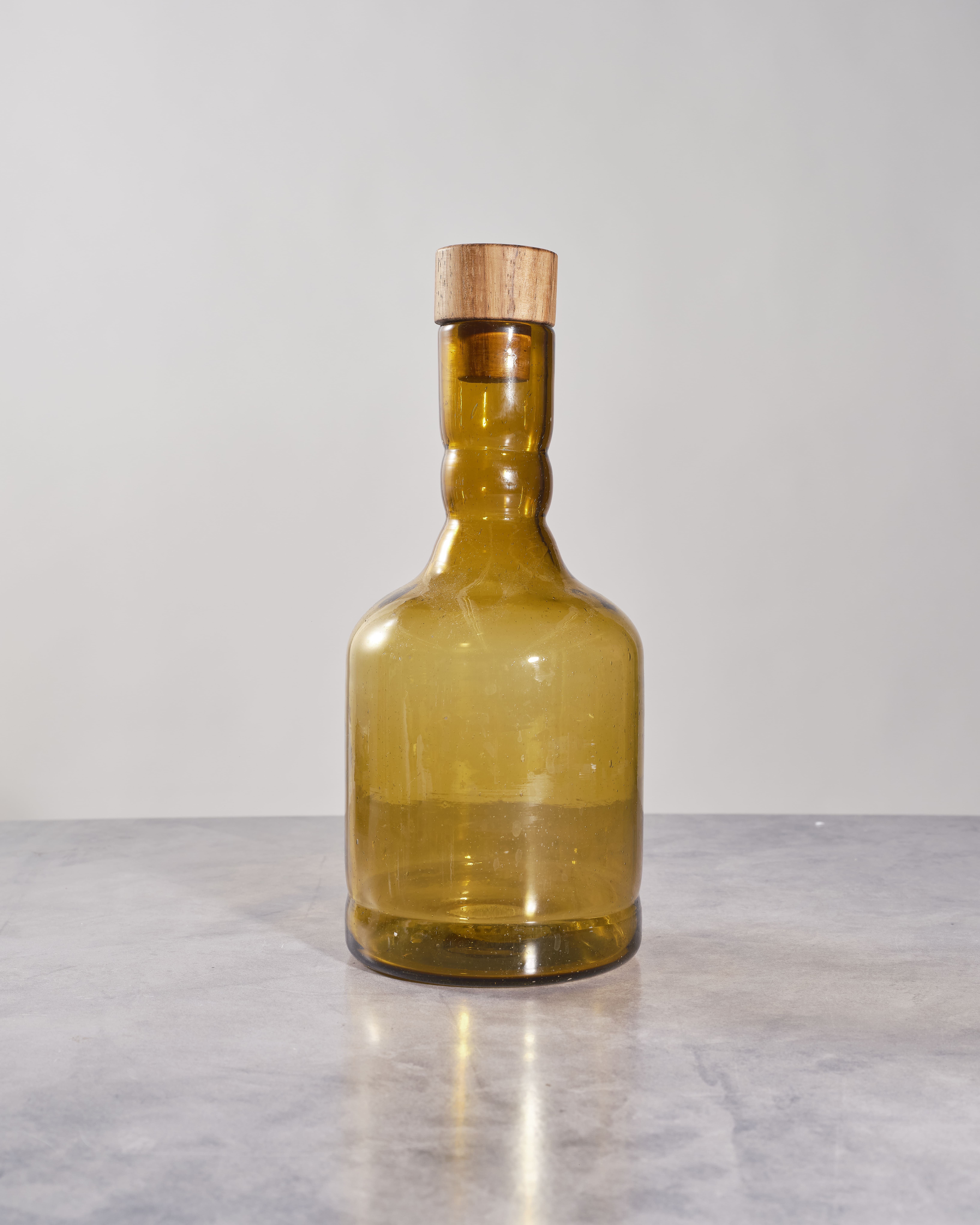 Sobremesa – wholesale Dekanter – Bärnstensfärgad glasflaska med topp, brun karaff, handblåst0