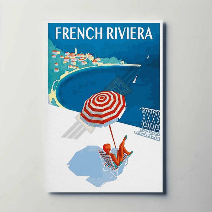 French Riviera Metal Poster for wholesale by Auto Junk UK Ltd