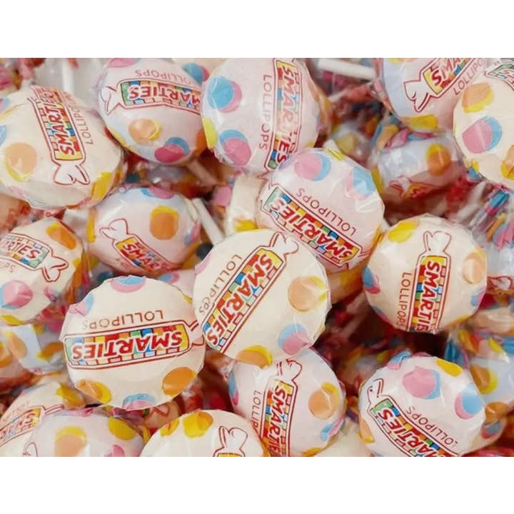 O'Shea's Candies Sweet Shop - Wholesale Hard Candy - Nostalgic 1937 Smarties Mega Pop 60CT Canister Tub Display2