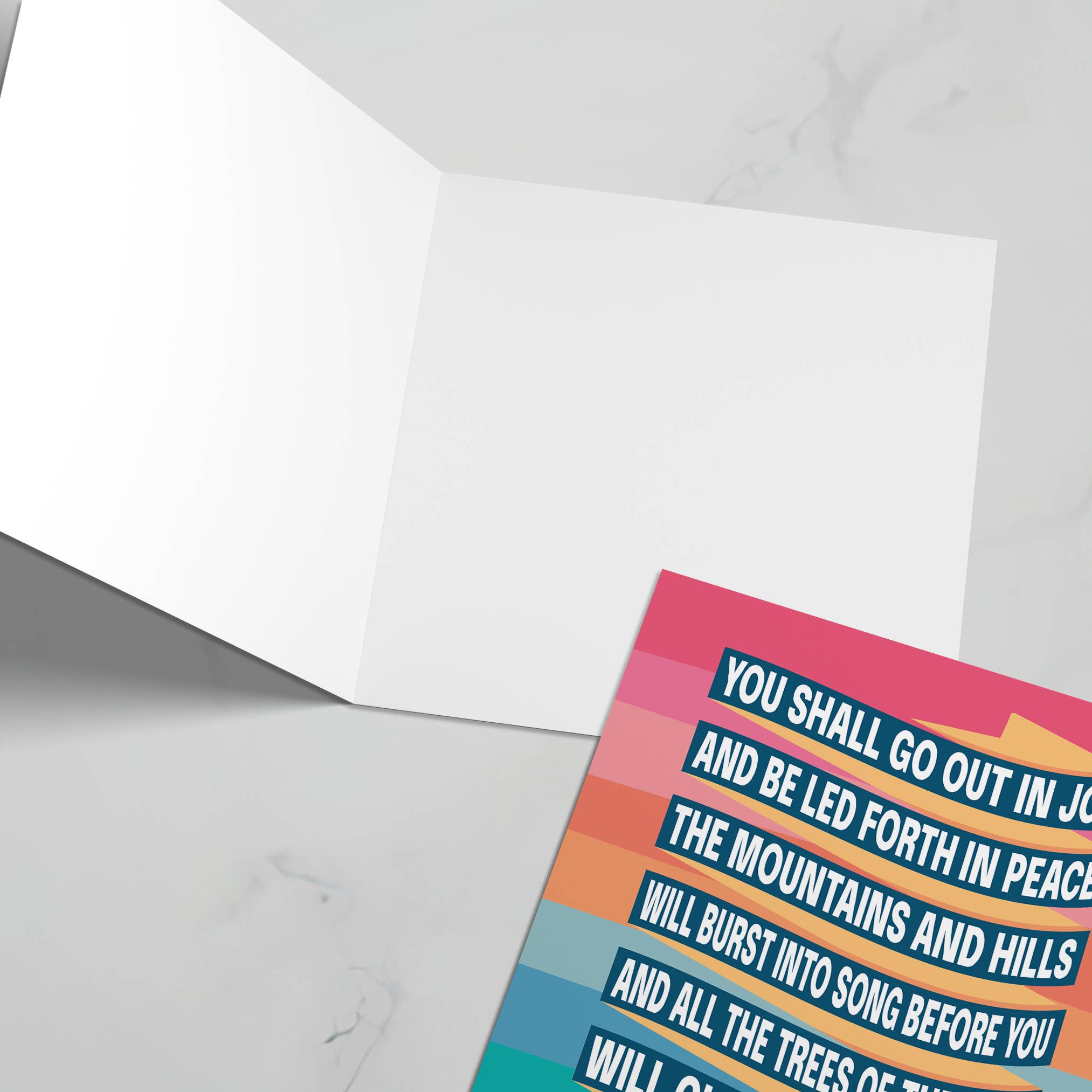 The Christian Poster Company – wholesale Everyday greeting card – Isaiah 55 greeting card. You shall go out in joy.1
