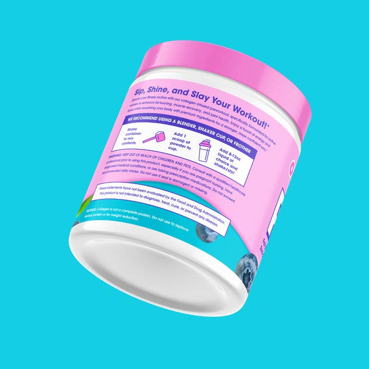 Obvi - Wholesale Powdered Health Drink - Obvi Collagenic Blueberry Acai Pre-Workout Boost Drink4