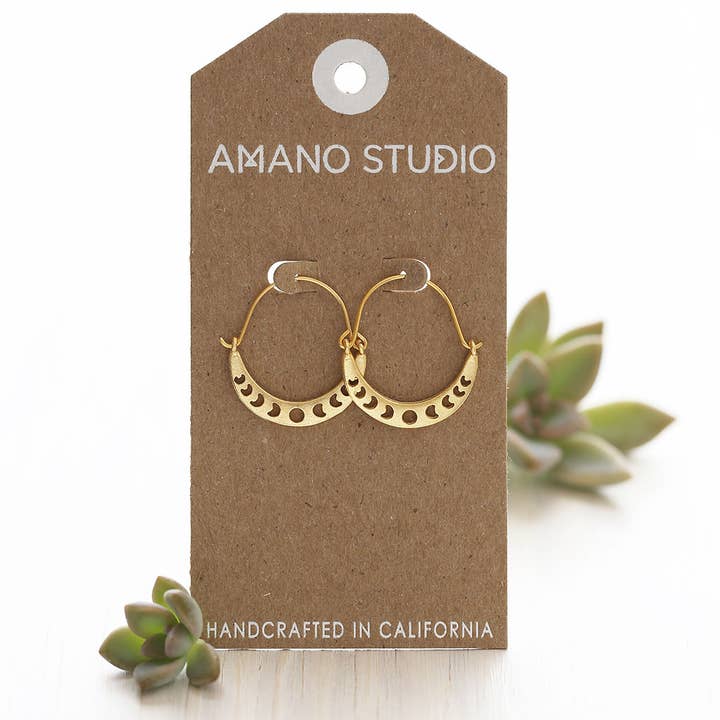 Amano Studio – Brincos de argola por atacado – Brincos Fases da Lua1