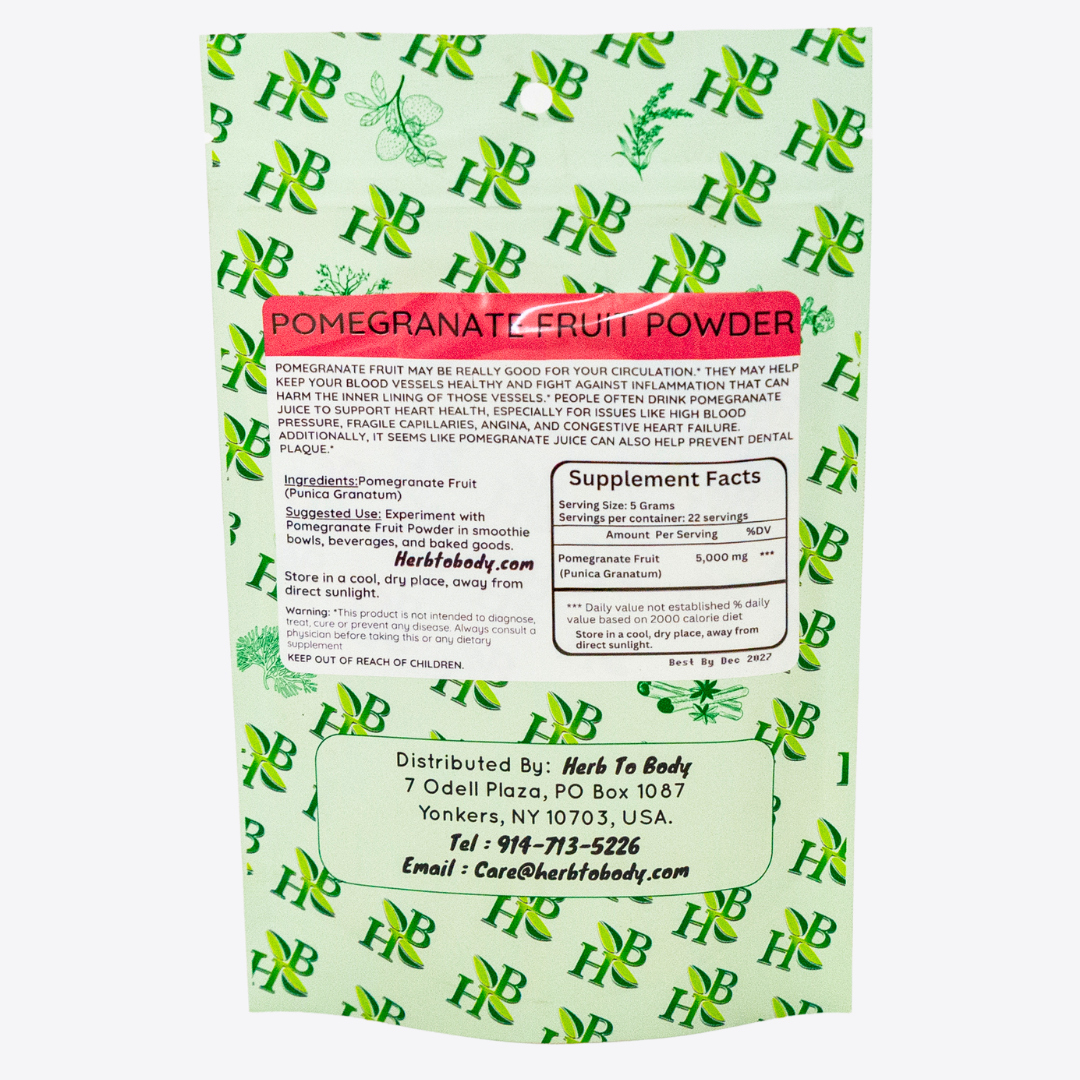 Herb To Body - Wholesale Herbs - Pomegranate Fruit Powder1