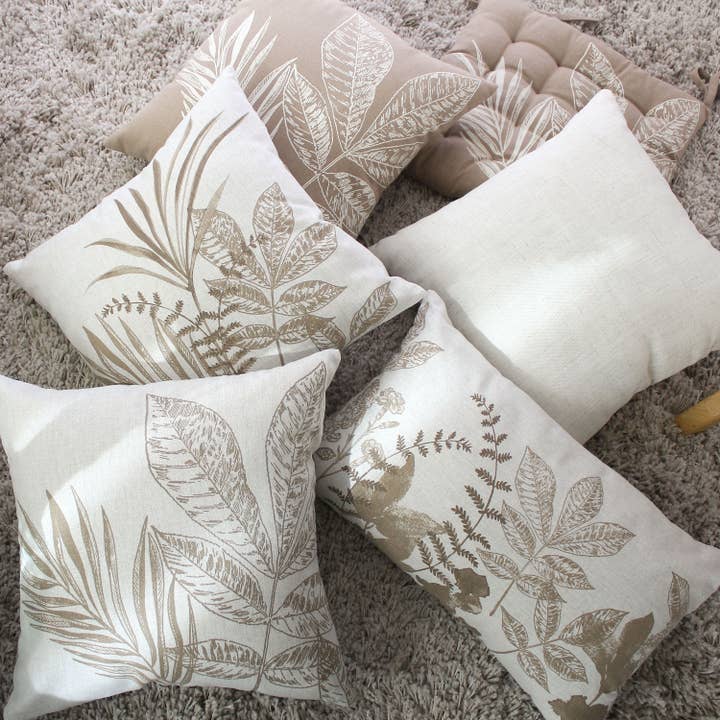 DECOSTARS - CmaDECO - Wholesale Cushion Set - Removable square cushion, 40x40cm, Ecru, Natura Collection2
