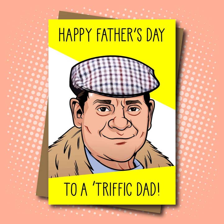 Tarjeta del día del padre inspirada en Del Boy «Triffic Dad» para venta al por mayor de Maya Rose Creations
