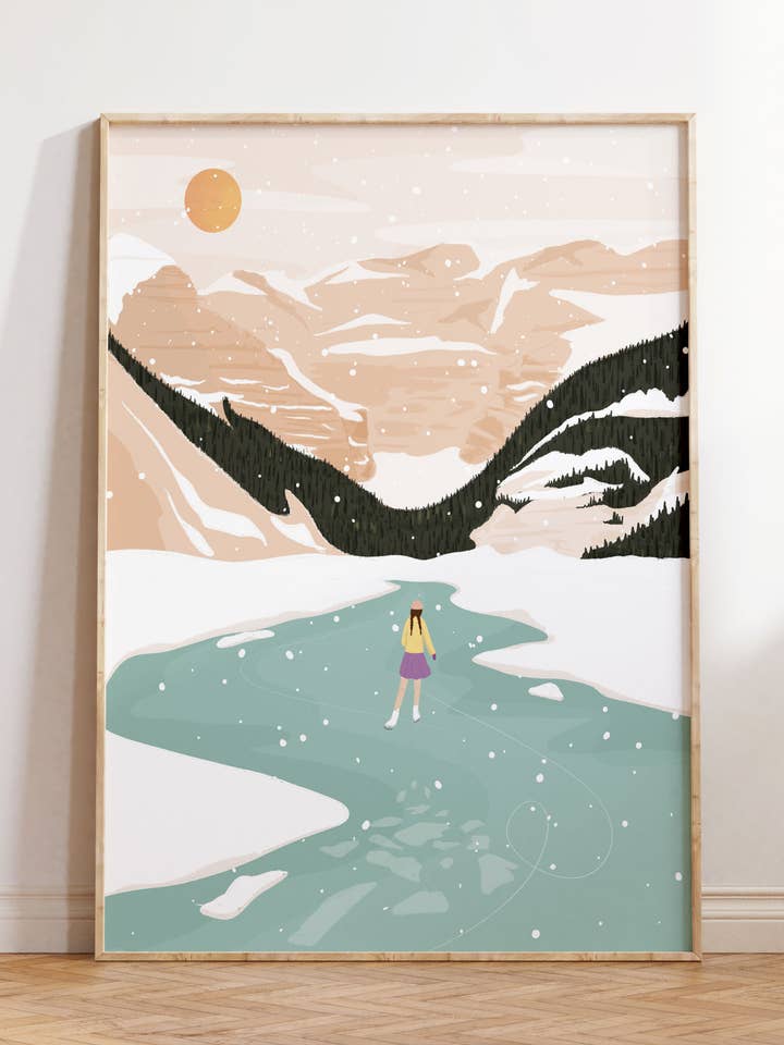 Lake Louise, Canada Art Print for wholesale by Illustrations Its Funny Howww Inc