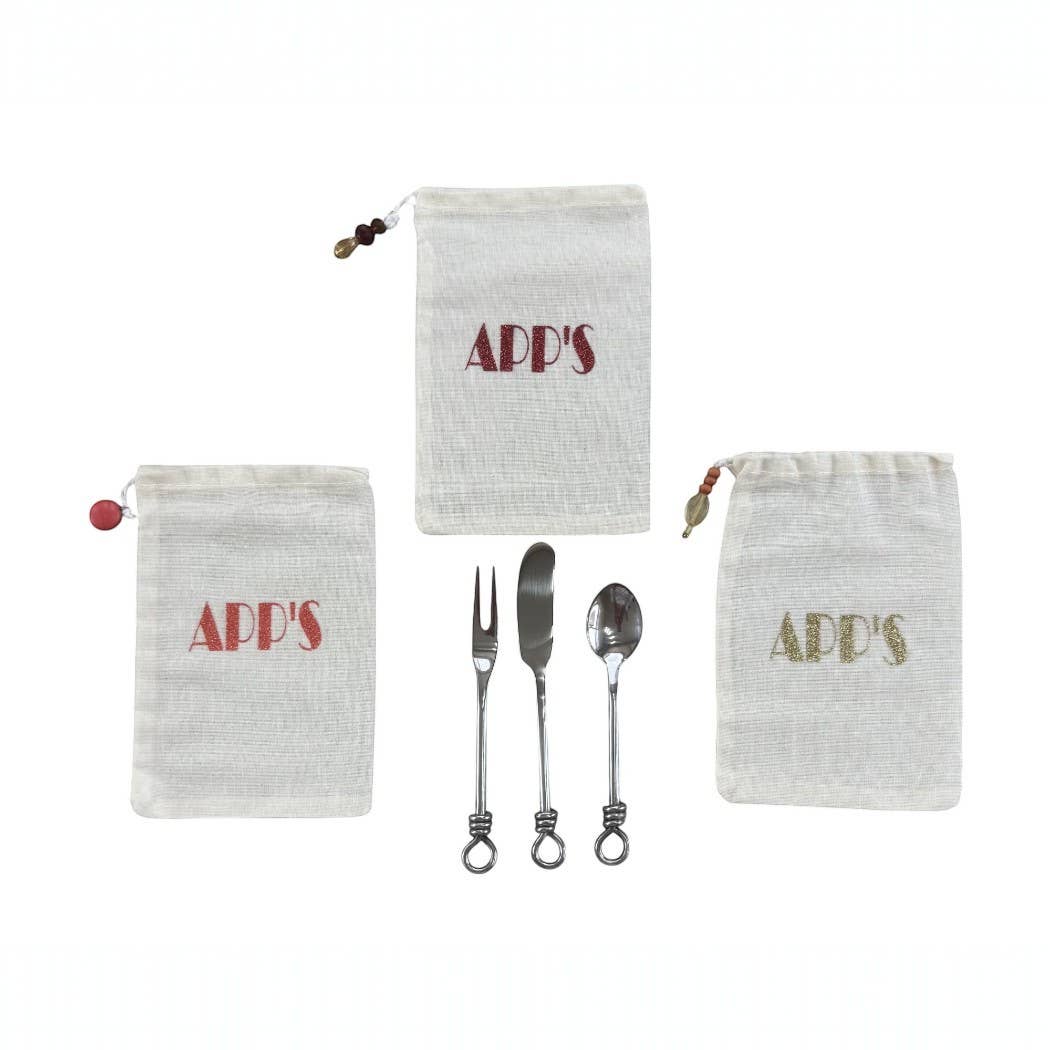 CJ Gift Goddess - Wholesale Appetizer Serveware - Appetizer Utensils-Set of 3 Stainless Steel, Elevated Design0