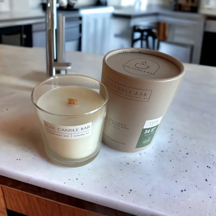 Fuse Candle Studio - Wholesale Jar/Filled Candle - Harvest Apple Scent – 9 oz Soy Blend Candle | Wood Wick3