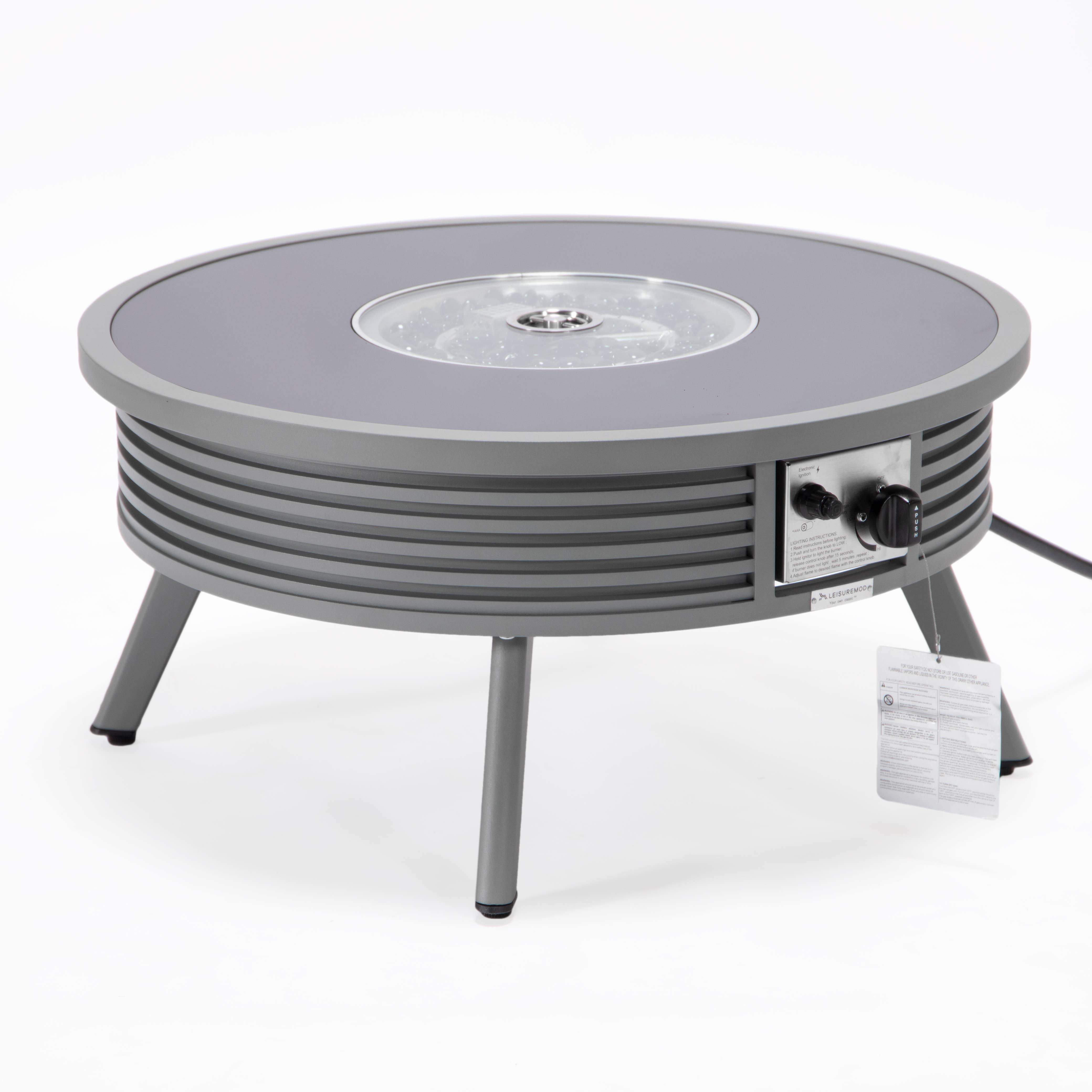 LeisureMod - Wholesale Fire Pit - Walbrooke Aluminum Propane Round Outdoor Fire Pit Table19