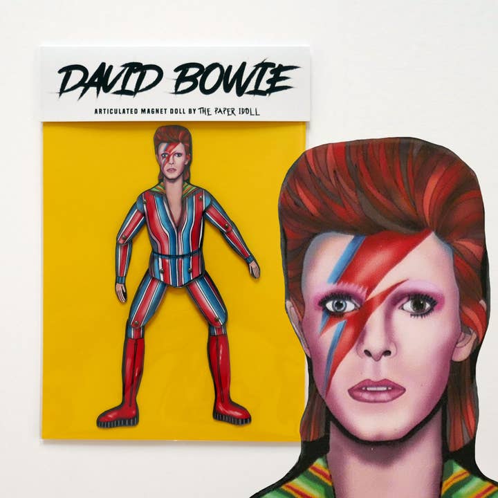 THE PAPER IDOLL - Wholesale Magnet - Articulated Magnet Doll or Set David Bowie |British rockstar
