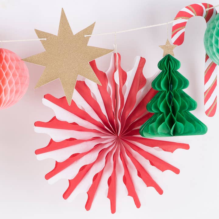 Meri Meri - Wholesale Bunting/Garland - Christmas Honeycomb Garland3