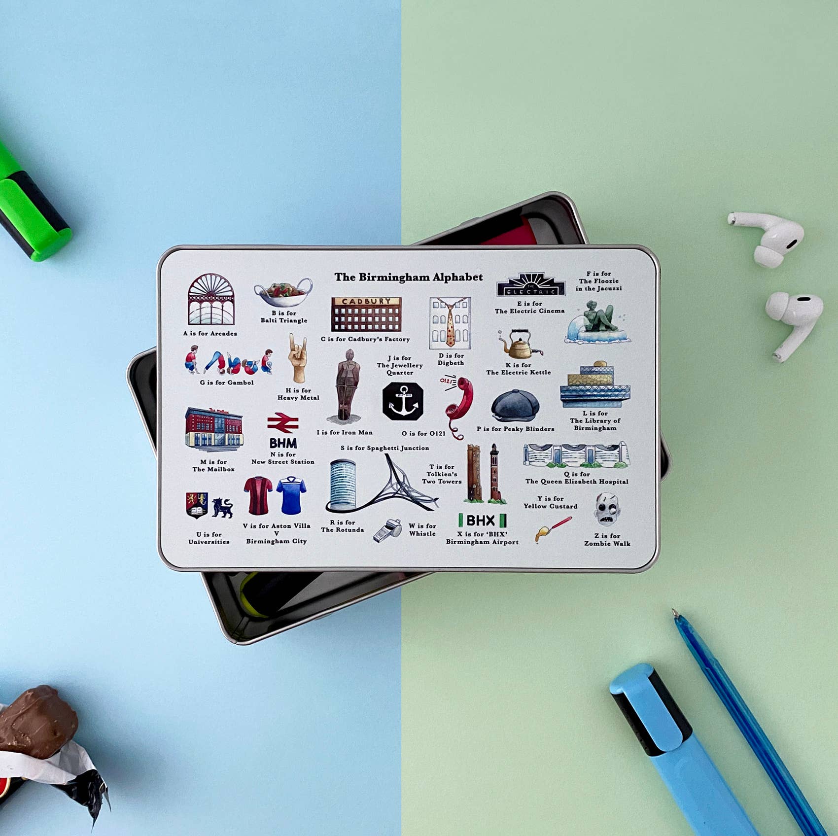 Yeti Cards & Gifts - Vente Boîtes décoratives - Boîte de rangement The Birmingham Alphabet4