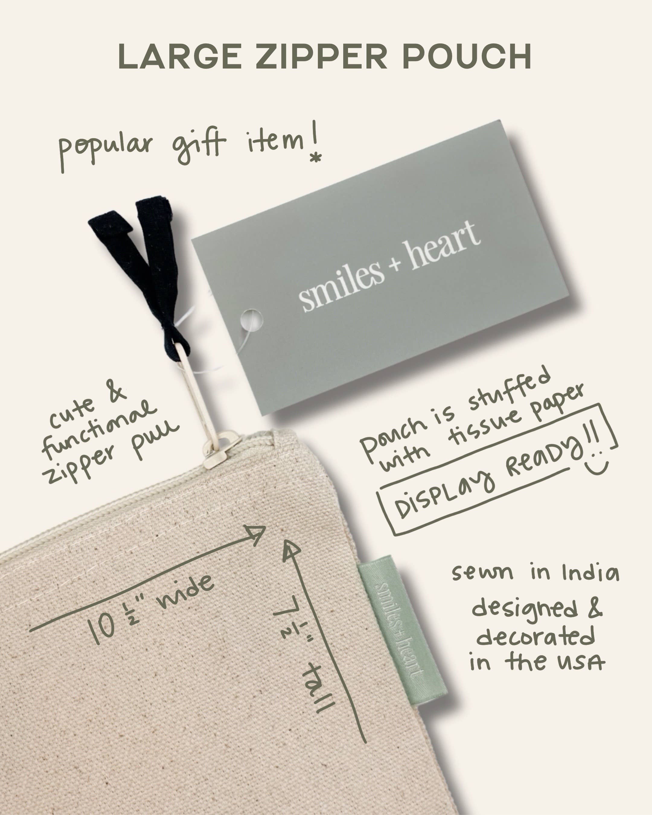 Smiles + Heart - Venta al por mayor Bolso pequeño - Mujer - Bolsa grande de lona con cierre LOVE1