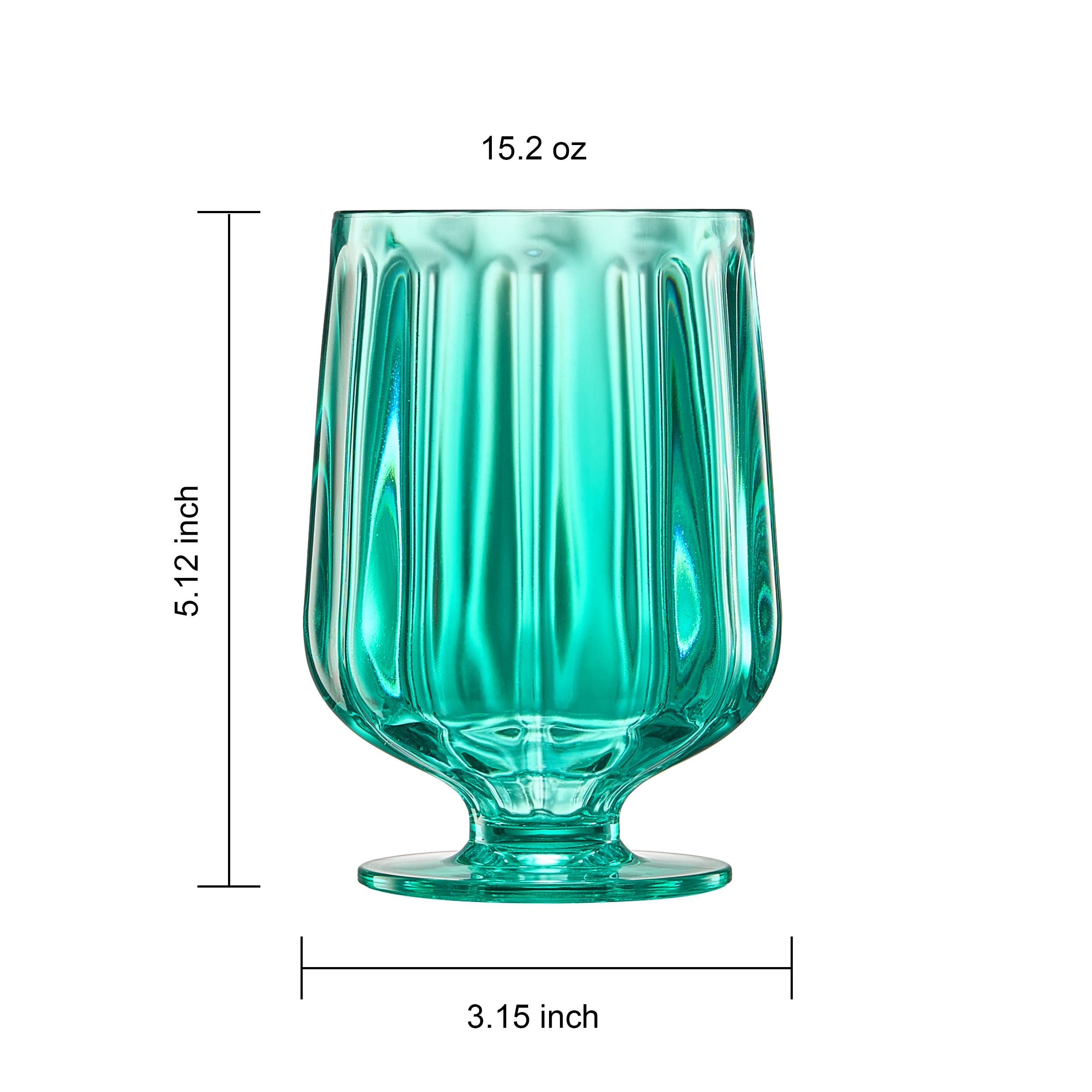 The Wine Savant /  Khen Glassware - Wholesale Wine Glass - Unbreakable Acrylic Plastic Goblet Wine Glass | 15OZ Green3