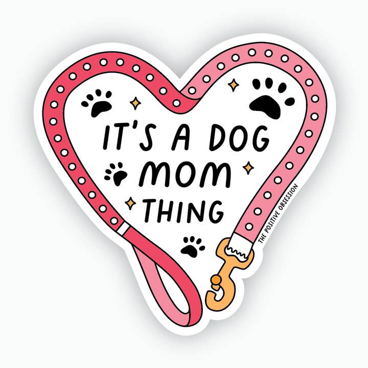 Dog Mom Vinyl Sticker, Dog Lover, Pet Owner Gift for wholesale by Purple Ink Paperie
