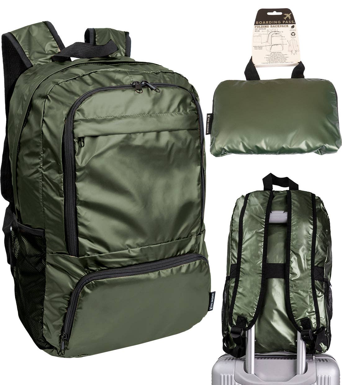 Magid - Wholesale Backpack - Unisex - Boarding Pass Recycled Metallic Foldable & Packable Pouch Multi Compartment Backpack19