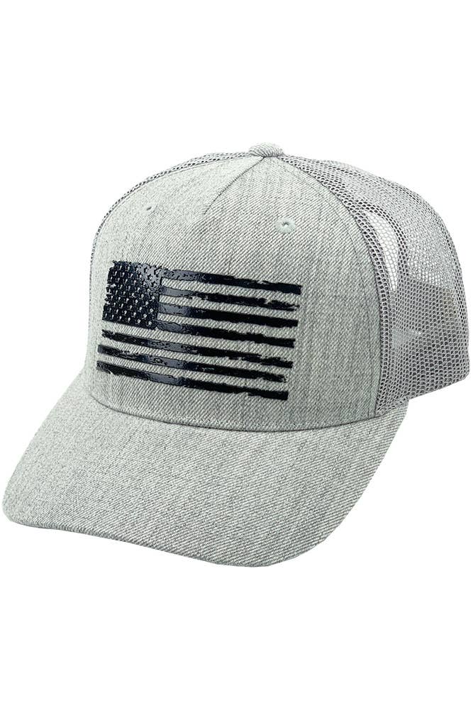 Hana – Engroshandel Trucker hat - Dame – Flad Uv Print Mesh Back American Flag Baseballkasket12