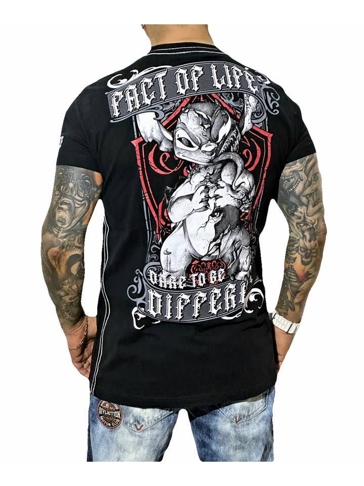 Fact of Life – Großhandel T-Shirt mit Siebdruck – Herren – Fact of Life T-Shirt “Different” TS-63 black