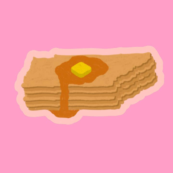 Tennessee Sticker | Typography | Nashville Bachelorette | Vinyl Sticker | Pancake Waffle Brunch | Southern | Tennessee | Music City for wholesale by Facing the Sunshine Stationery + Design