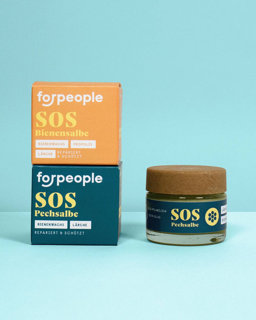 forpeople skincare GmbH - Wholesale Healing Salve/Balm/Cream - SOS Pitch Ointment - Larch Resin in Glass Jar3