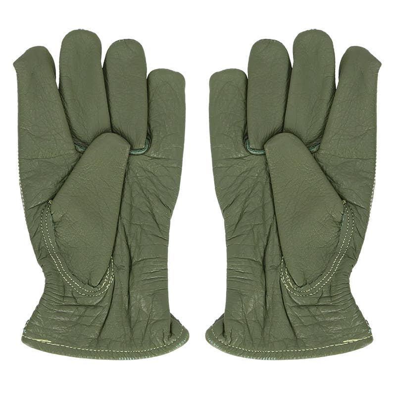 Esschert Design USA - Wholesale Gloves - Women's - Leather Gloves, Green - Medium3