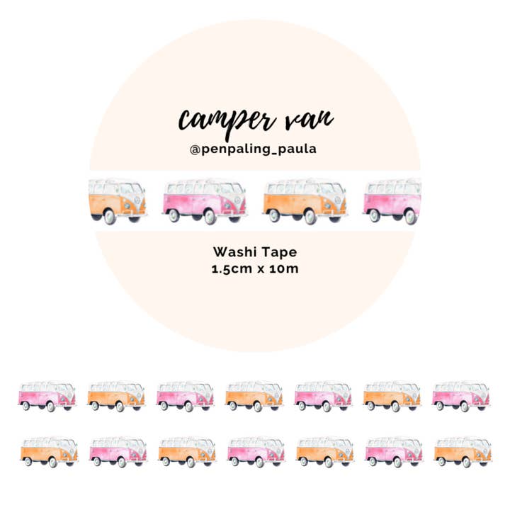 Camper Van - Washi Tape for wholesale by Penpaling Paula
